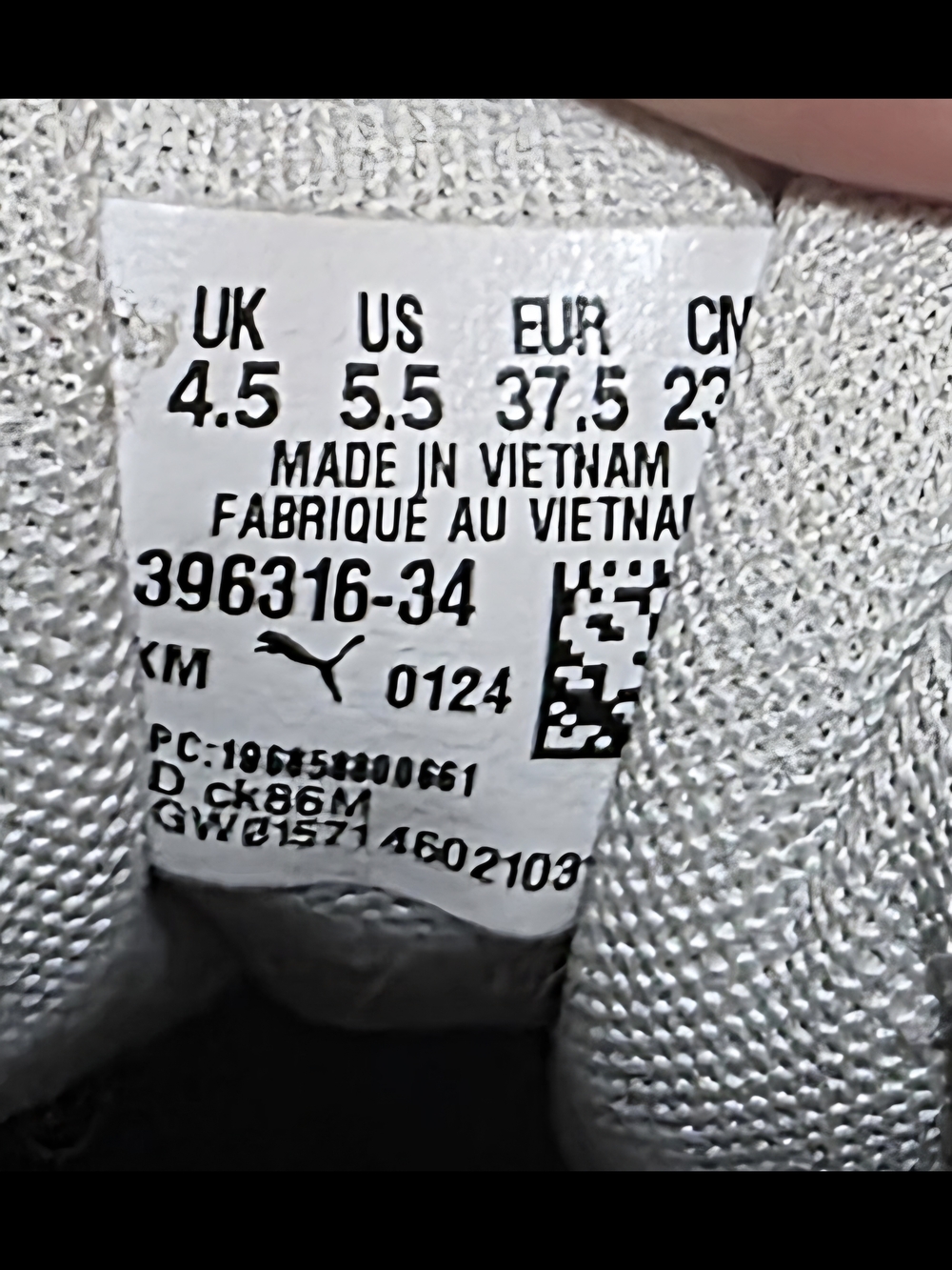 Puma White Gray Big Kids Low-Profile Leather Sneakers - Picture 6 of 7